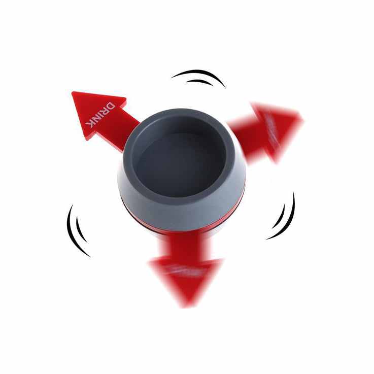 Spin the shot game with spinning pointer and shot glass.