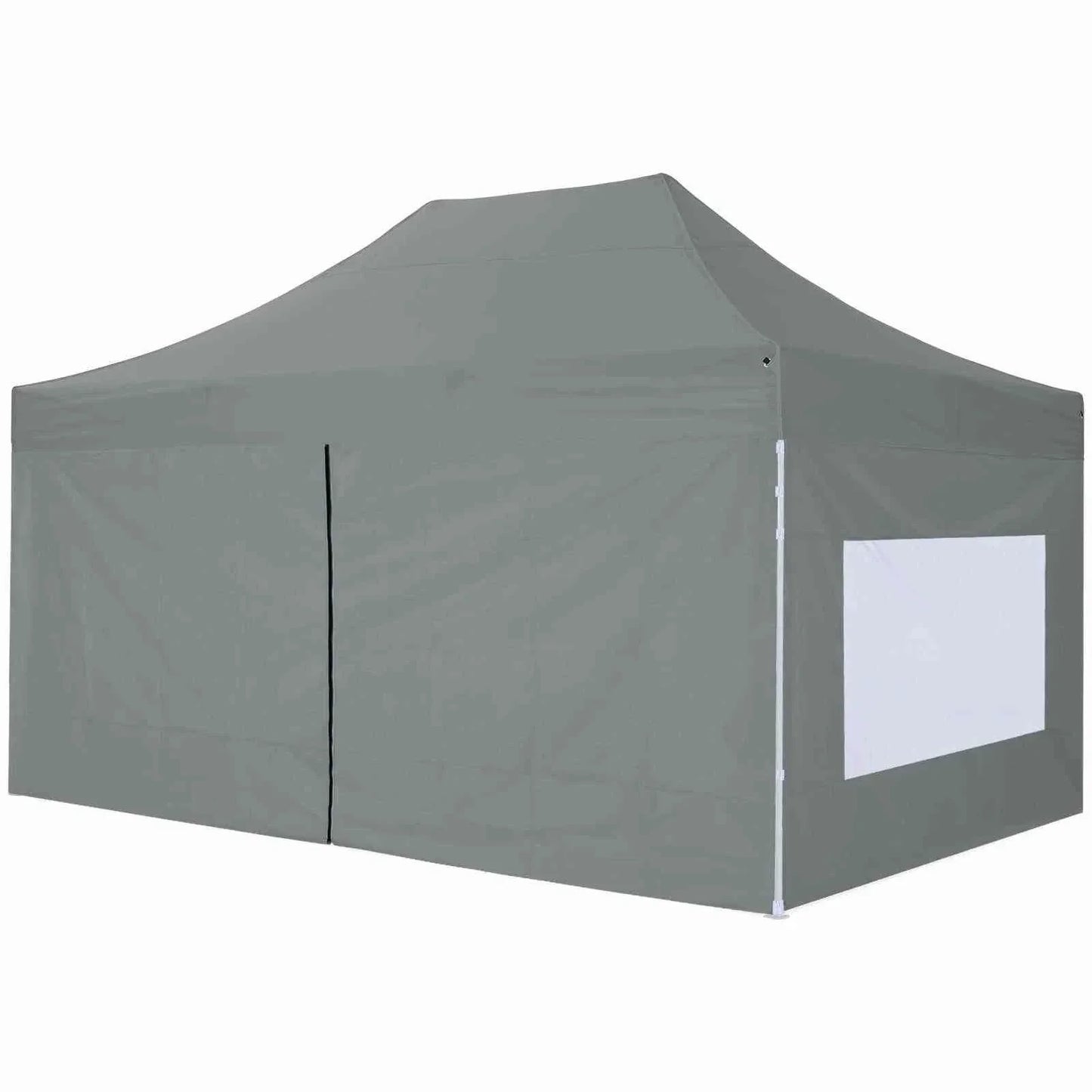 Sidevæg til pavillon 3 x 4,5m med vindue for beskyttelse og udsigt.