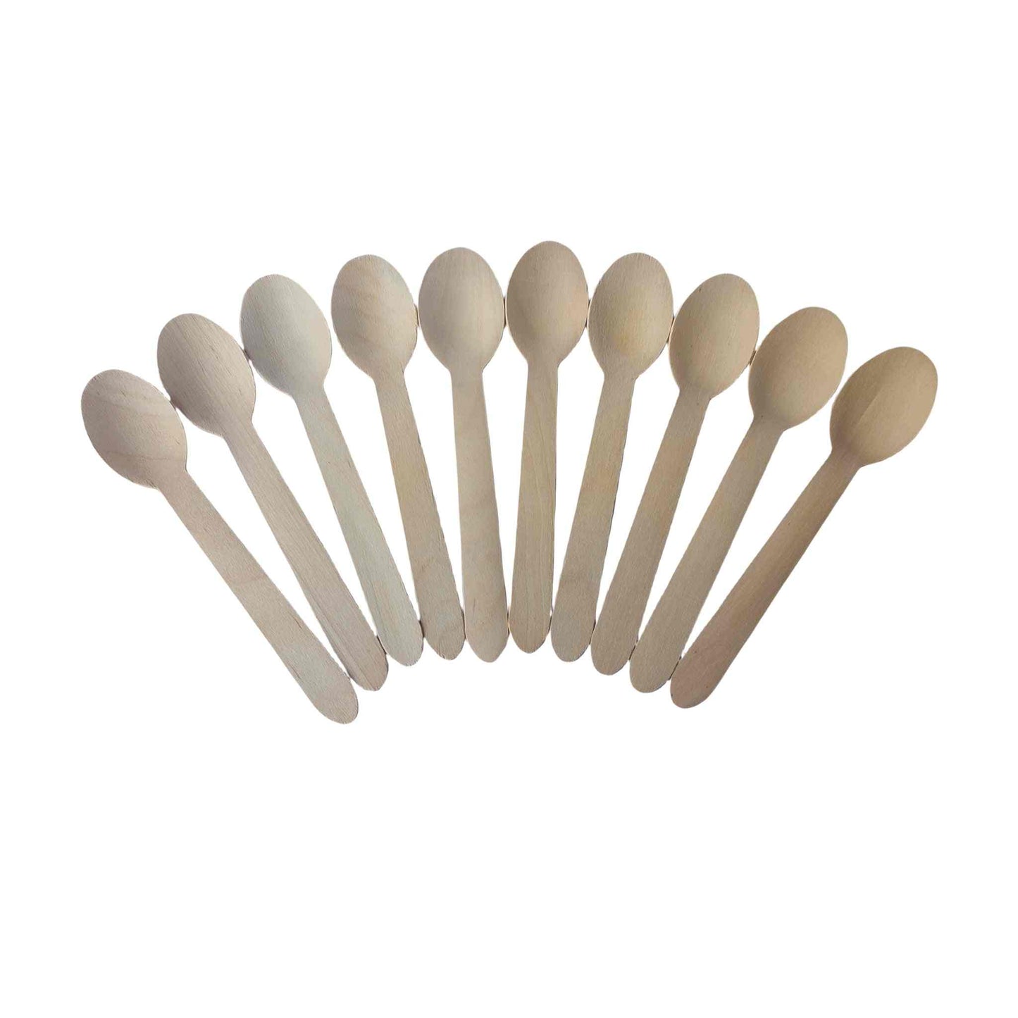 Set of 30 wooden disposable cutlery pieces for parties and picnics.