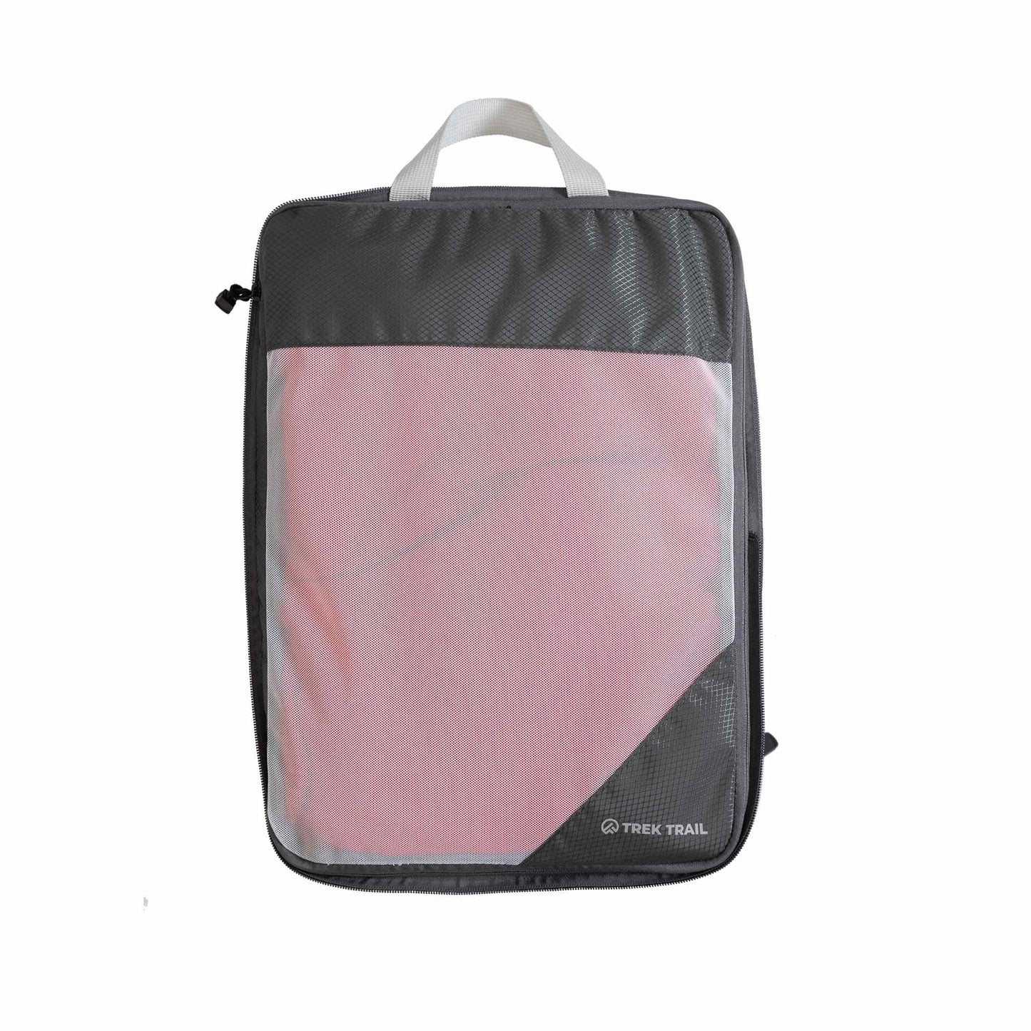 Large pakpose for organizing clothes, compact, expandable, water-resistant, mesh panel, durable ripstop material.