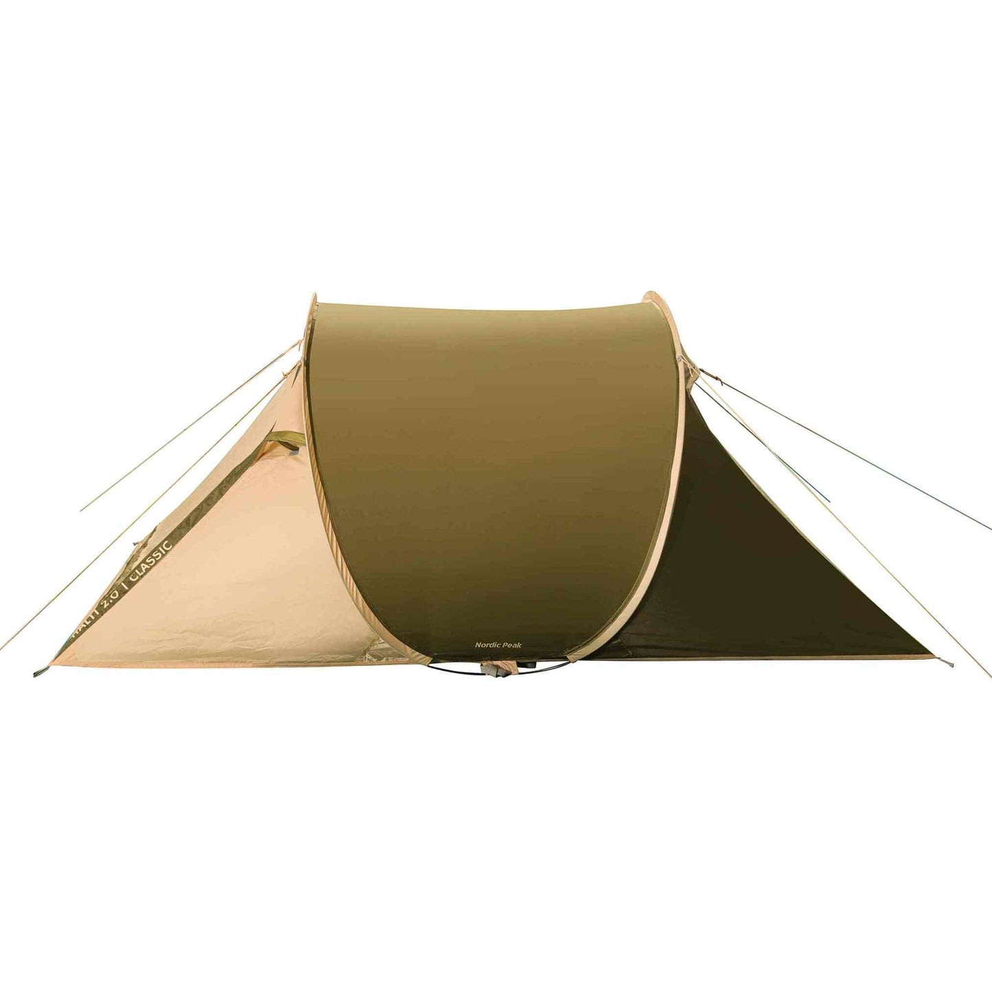 Pop up telt for 2 personer, vandtæt med myggenet og ekstra opbevaringsrum.