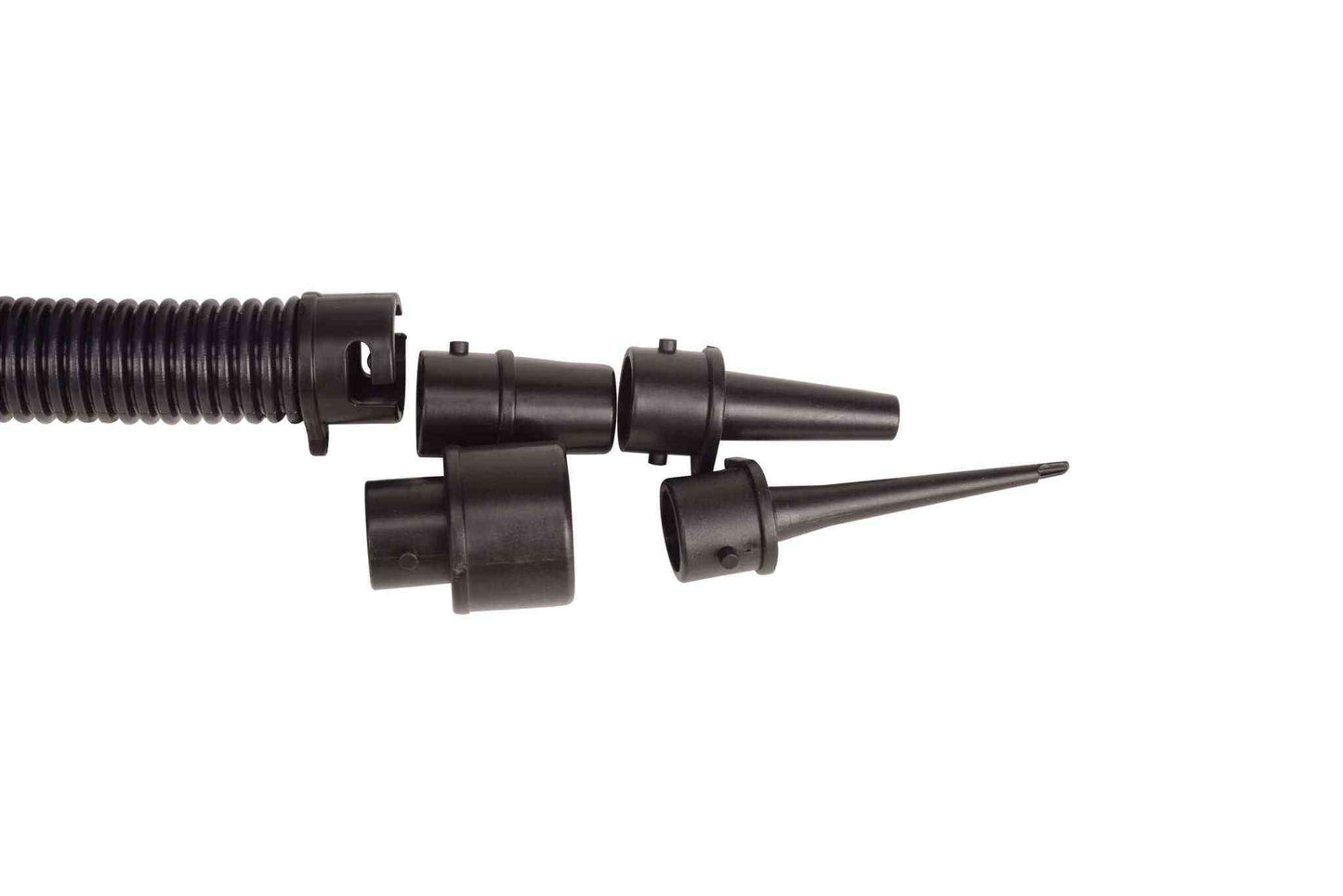 Håndpumpe med flere dyser til hurtig oppustning af luftmadrasser.