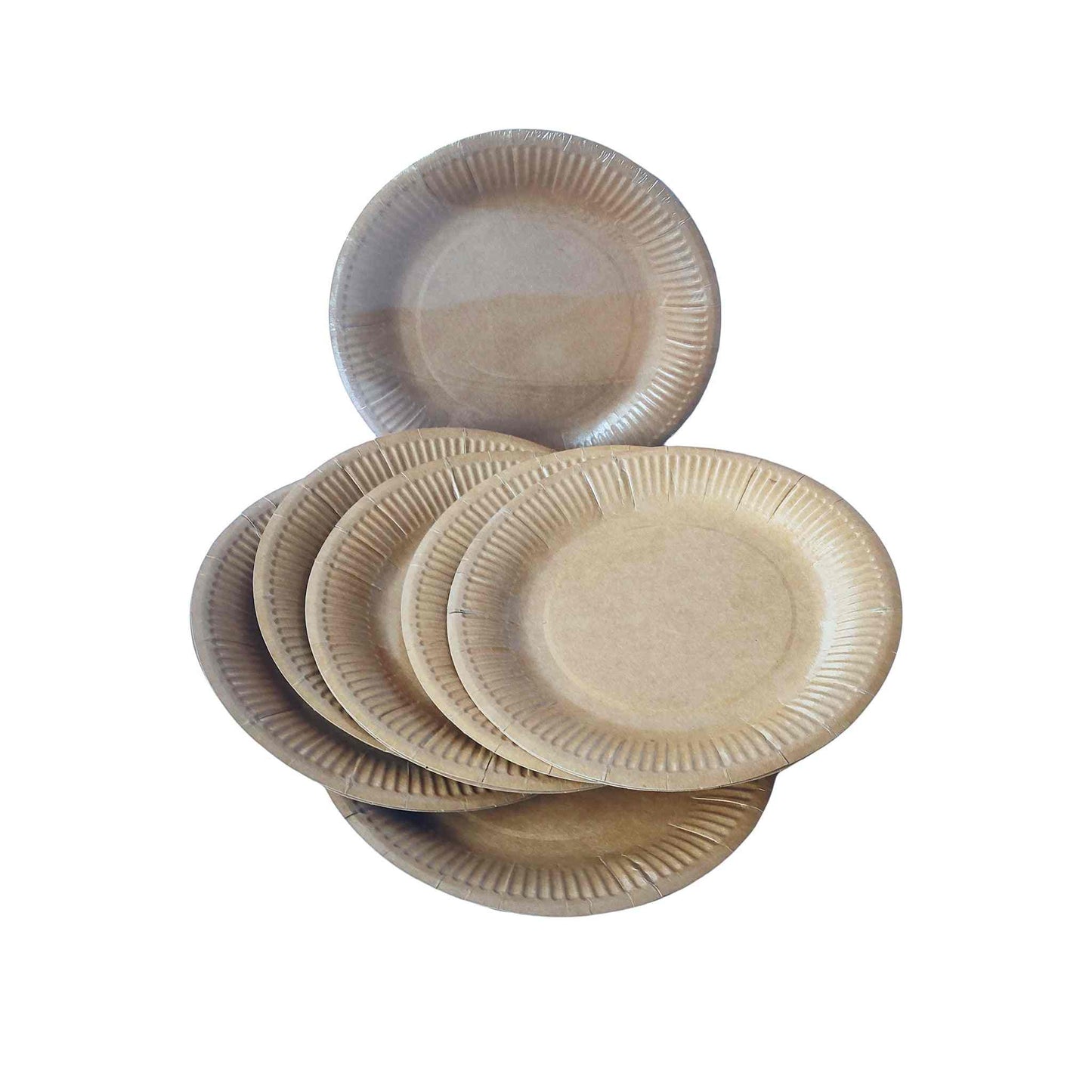 10 stk robuste paptallerkener, miljøvenligt materiale, 28 cm diameter, perfekt til fester.