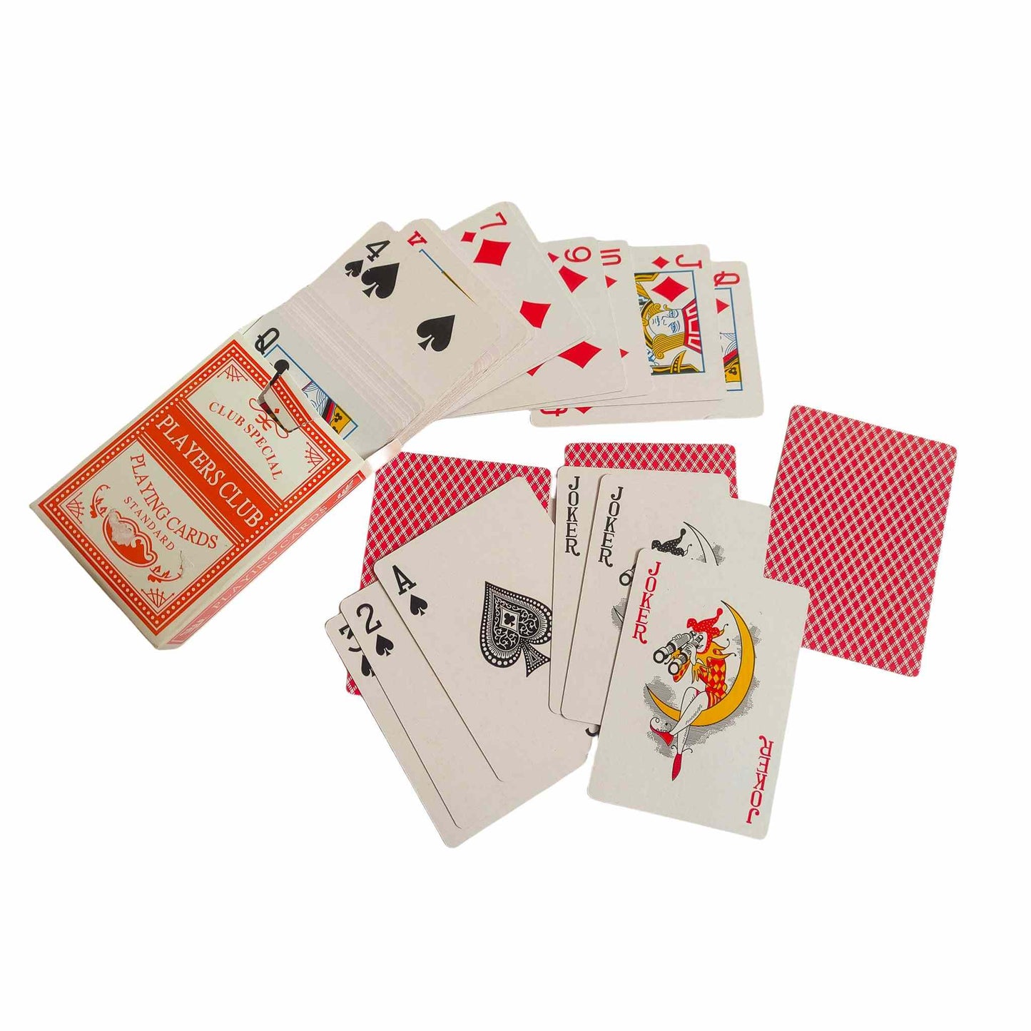 Classic playing cards with jokers in waterproof design, perfect for festivals and game nights.