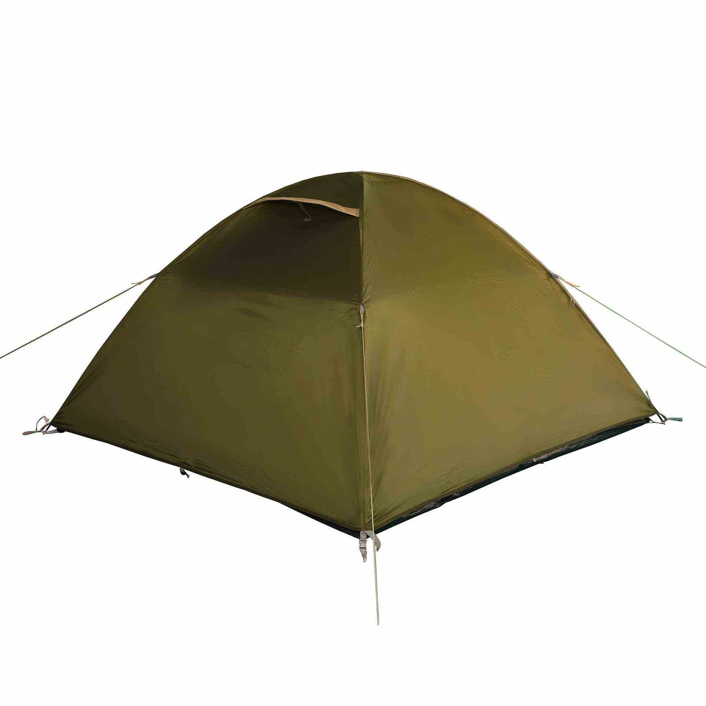 Festivaltelt - 3 personer, vandtæt campingtelt, 3500mm vandsøjletryk, grønt, til festival og camping.