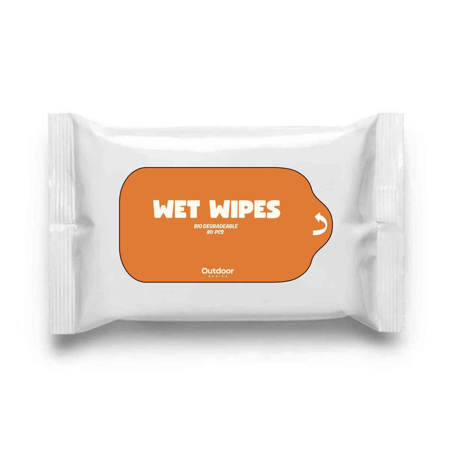 Bio-degradable wet wipes (80 pcs), eco-friendly and gentle for daily use.