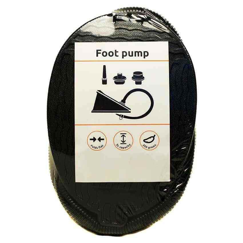 Fodpumpe til luftmadrasser, 3L kapacitet, let og foldbar.