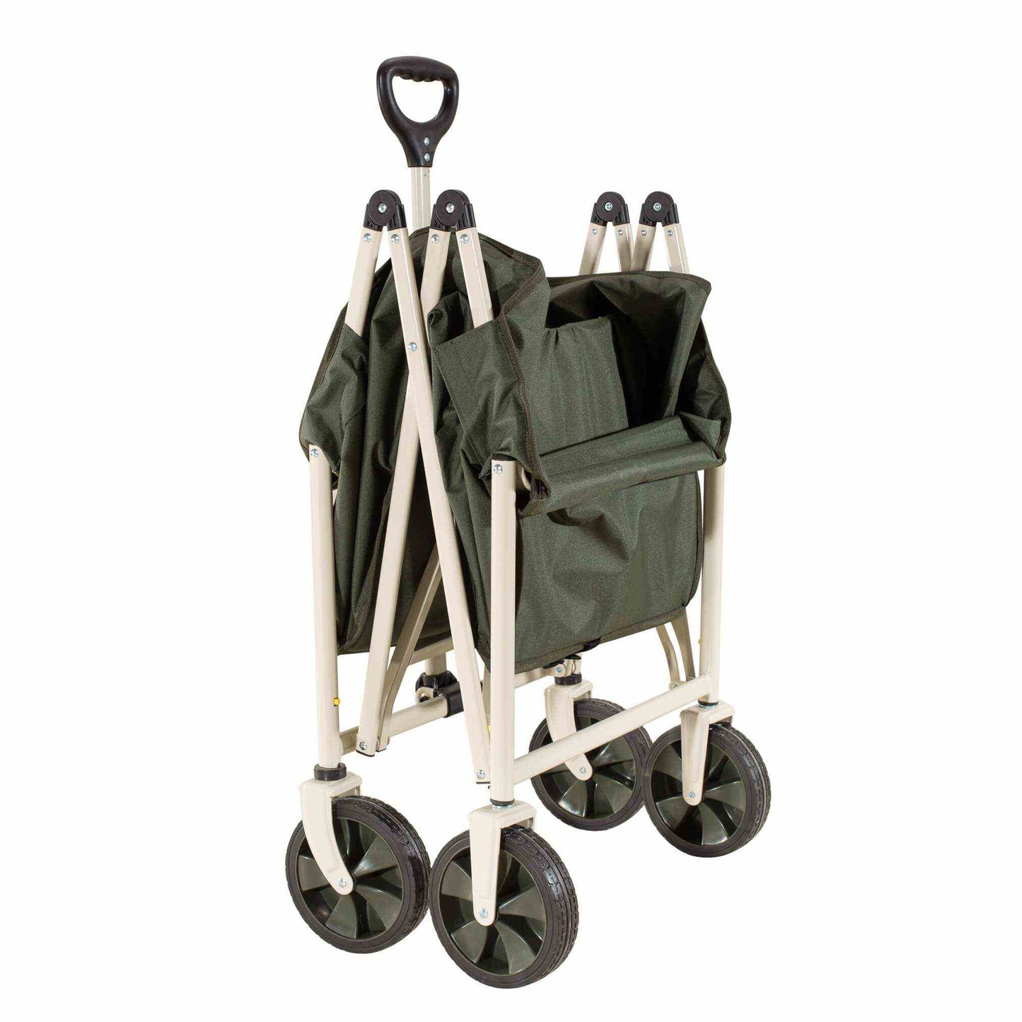 Foldbar trækvogn - comfort, 80 kg kapacitet, nem at køre, udvendige mål 86x50x37 cm.