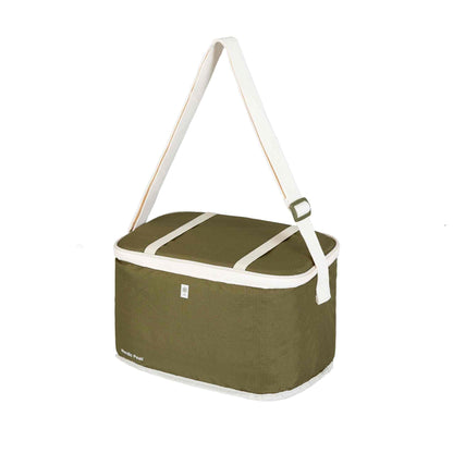 Green Køletaske - 10L with strap, perfect for keeping drinks and snacks cold.