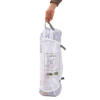 Blackout festivaltelt - 4 personer XL in carrying bag with handle.