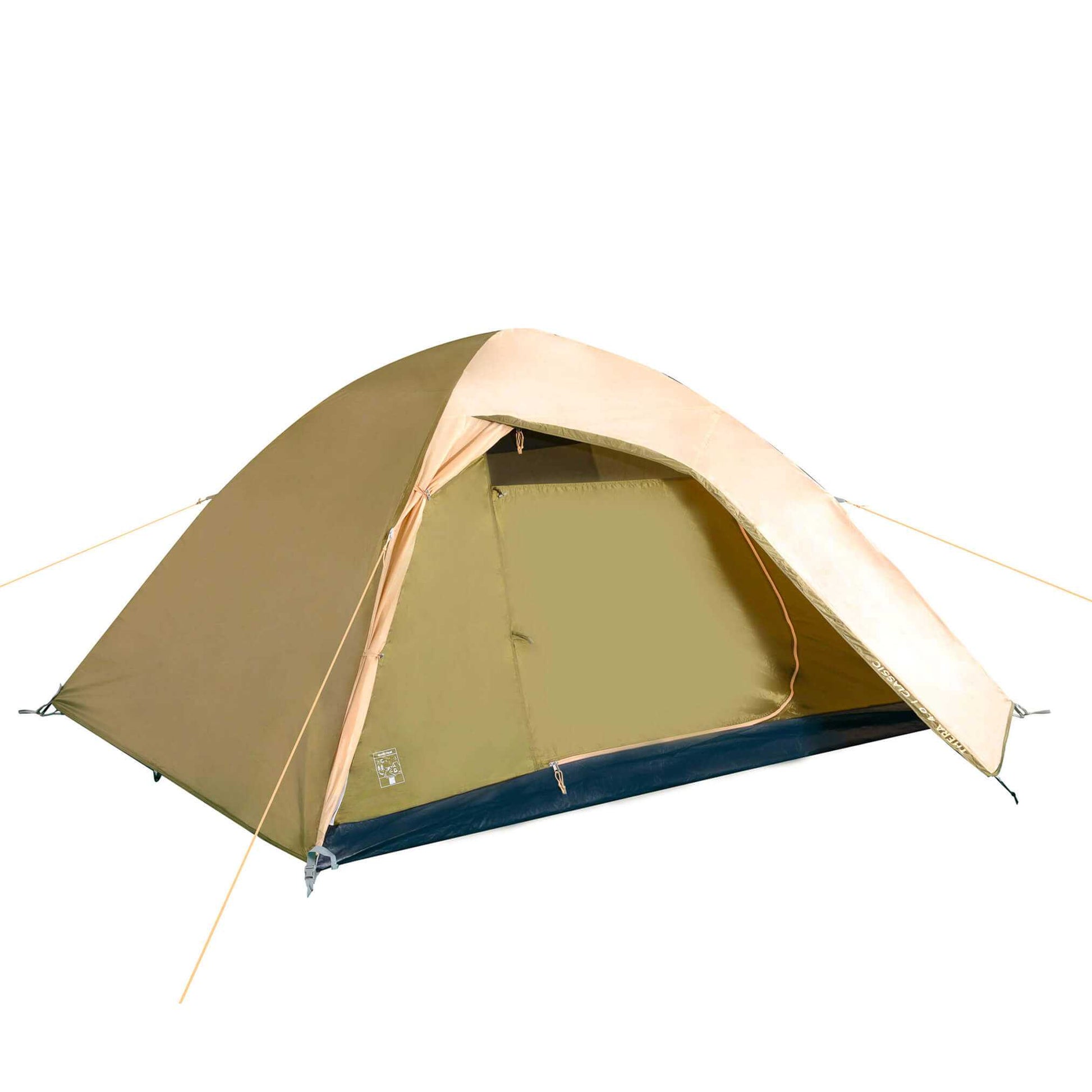 4-person waterproof festival tent with strong zippers and ventilation.