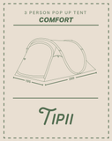 Pop up telt (3 personer)